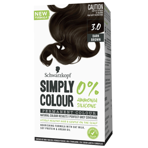  Schwarzkopf Simply Color Permanent Hair Color, 3.0 Darkest  Brown : Beauty & Personal Care