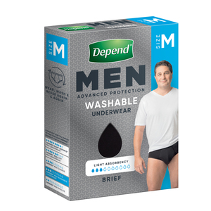 Depend Men Washable Underwear Light Absorbency M 1 pack