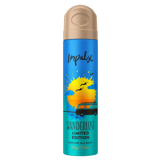Impulse Body Spray Wanderlust Limited Edition 75mL Fragrances