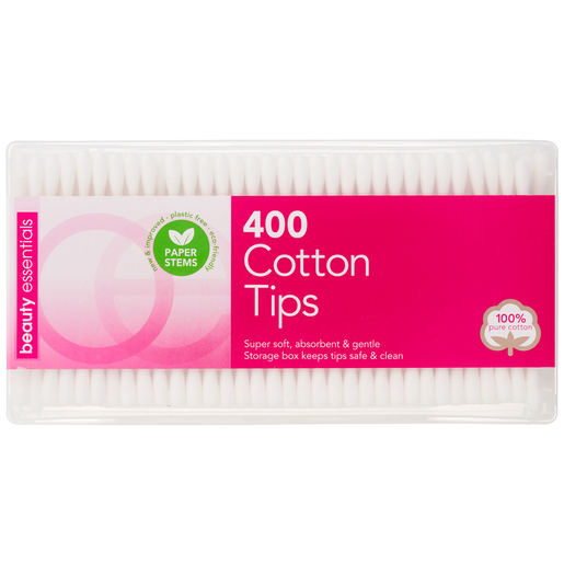 Beauty Essentials Cotton Tips Paper Stems 400 pack Toiletries Priceline